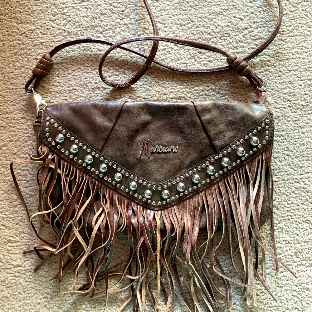 Leather Marciano cross body purse